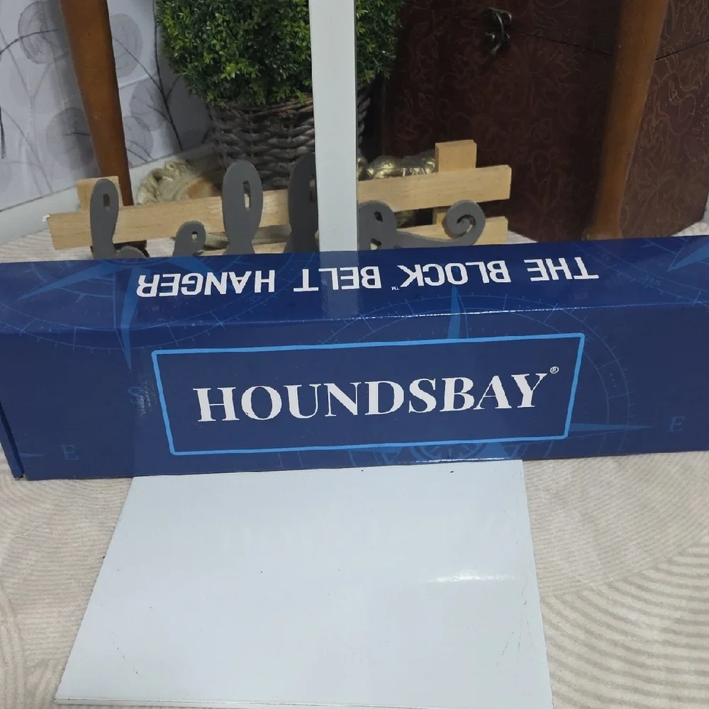 NIB HOUNDSBAY The Block™ Belt Hanger - Premium Wooden Closet Organizer